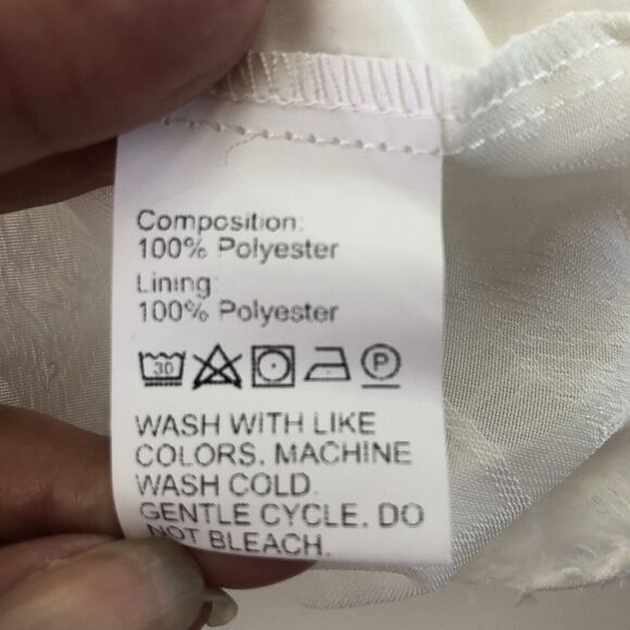 Shein Women’s Button Down Blouse Semi Sheer Ruffle Sleeve Size XL - Picture 11 of 12